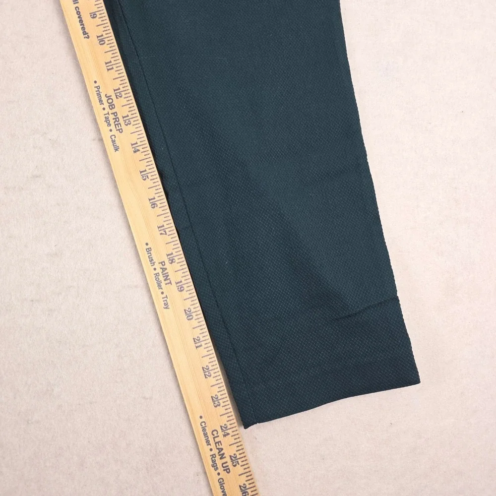 Maurices Women 18W‎ Dress Pants Dark Green Excellent Textured Pull On Tapered